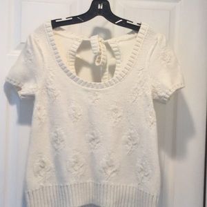 Anthropologie Moth cream sweater top